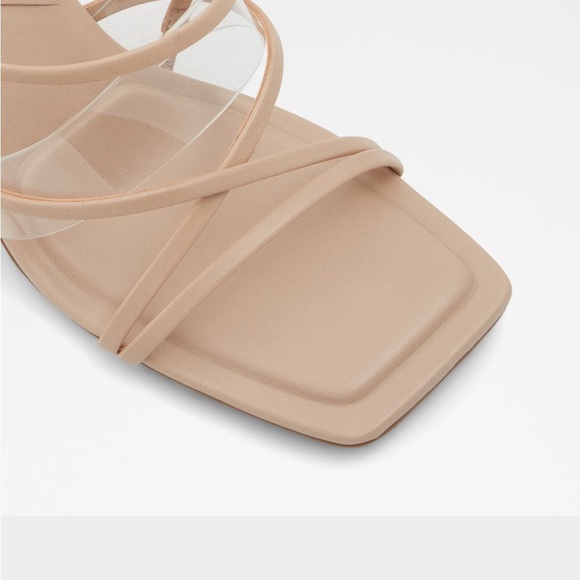 Aldo Nude Square Toe Sandals - Picture 3 of 4